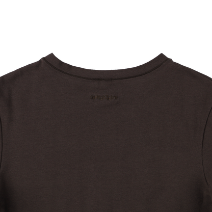 cropped 'compact tee' brown