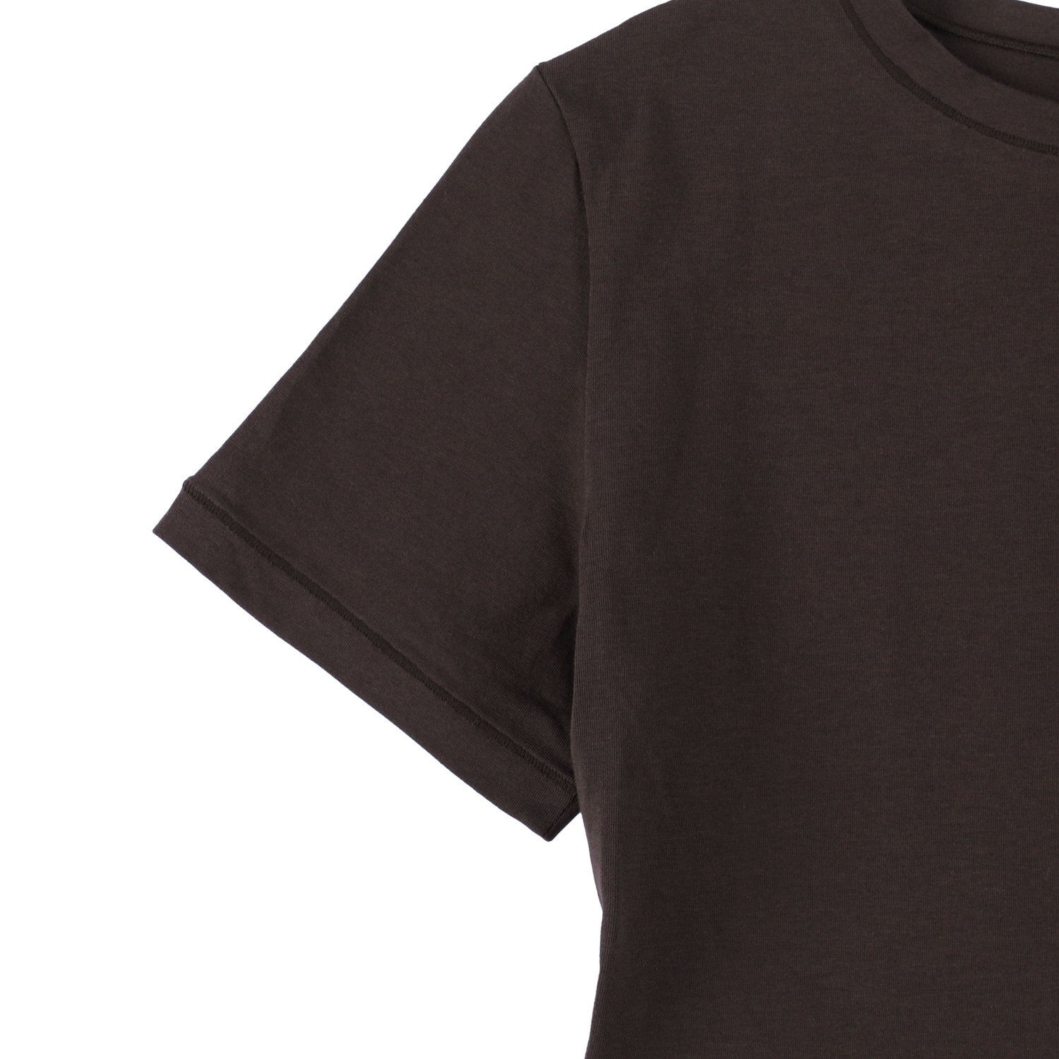 cropped 'compact tee' brown