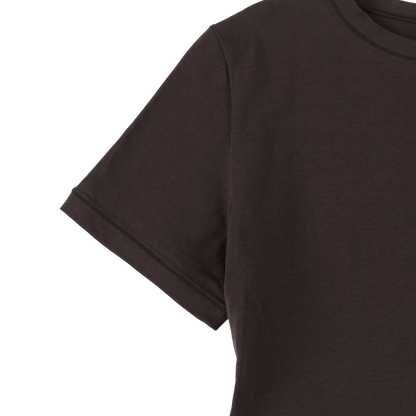 cropped 'compact tee' brown
