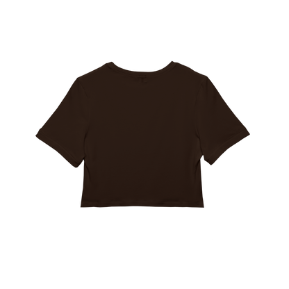 cropped 'compact tee' brown