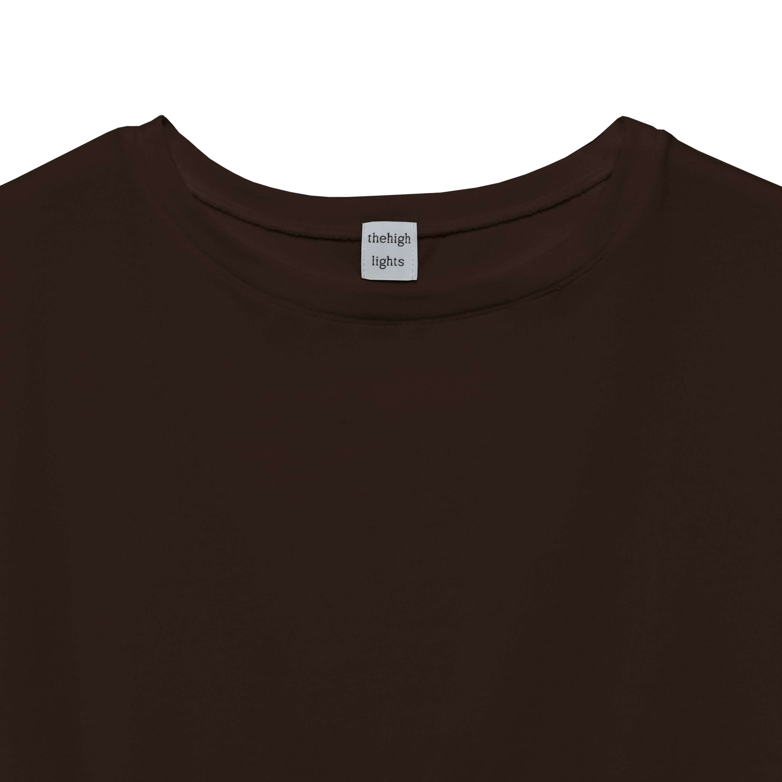 cropped 'compact tee' brown