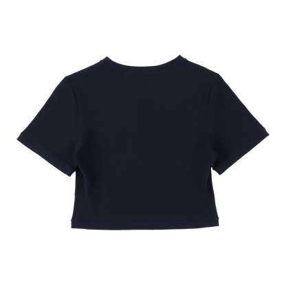 cropped 'compact tee' navy