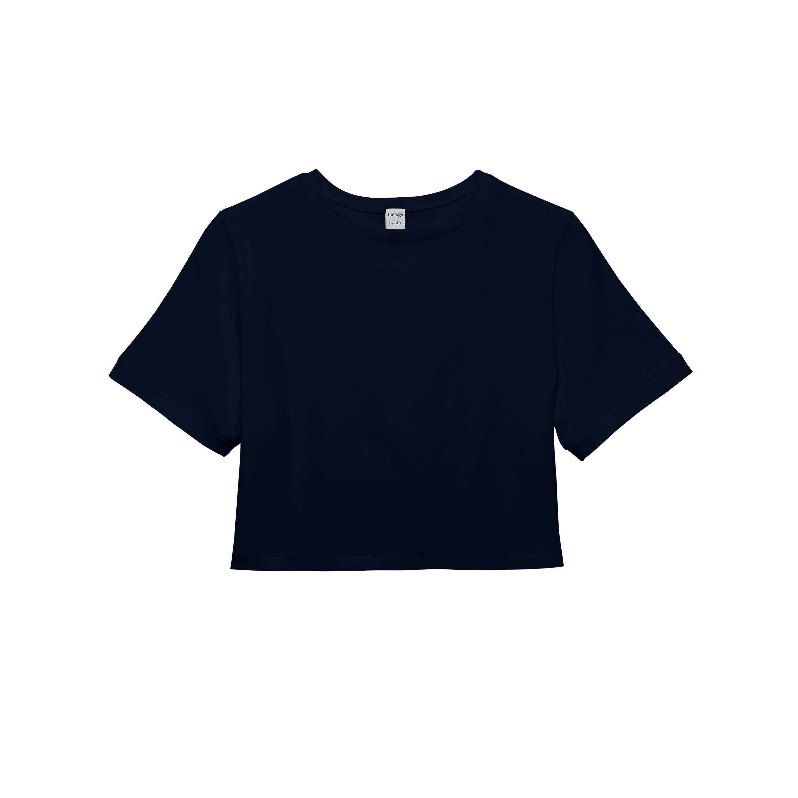 cropped 'compact tee' navy