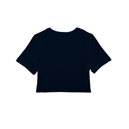 cropped 'compact tee' navy