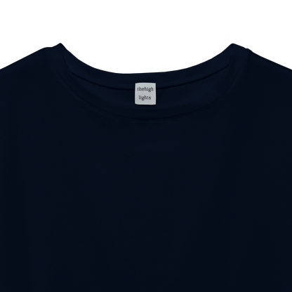 cropped 'compact tee' navy