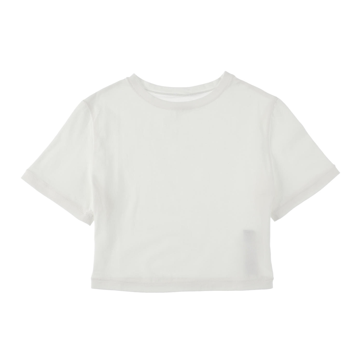 cropped 'compact tee' white