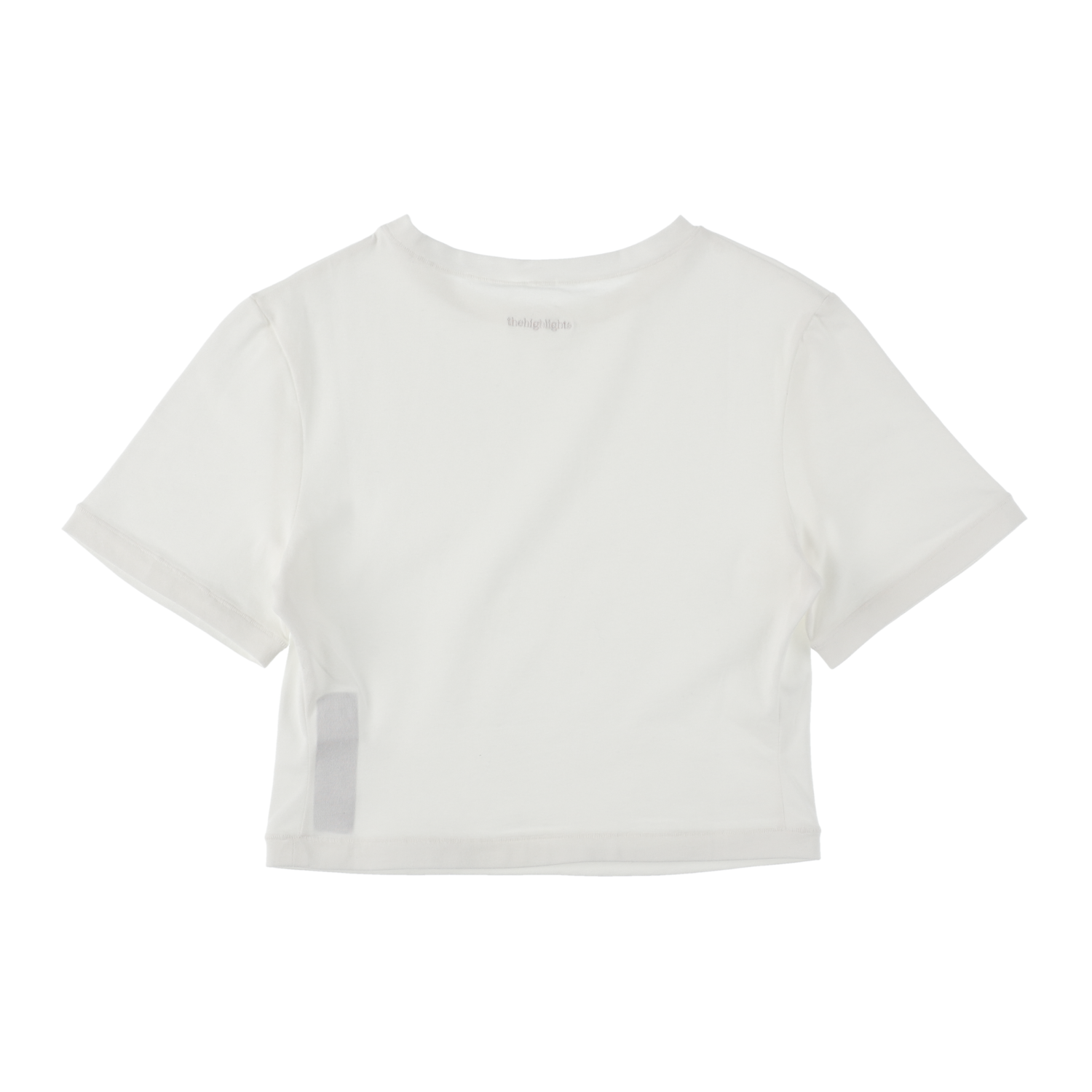 cropped 'compact tee' white