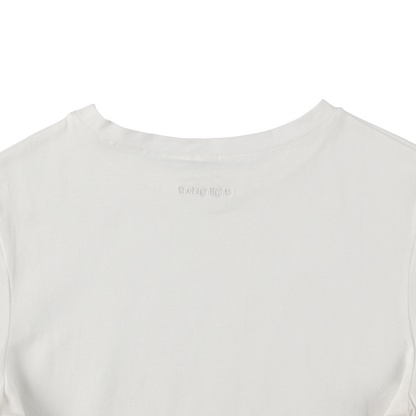 cropped 'compact tee' white