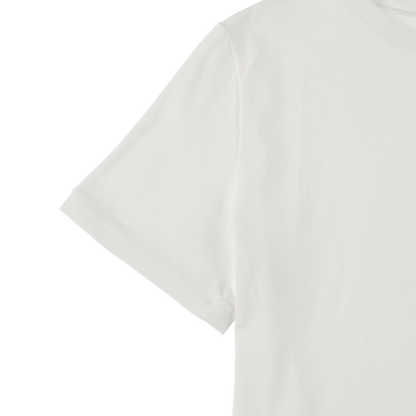cropped 'compact tee' white