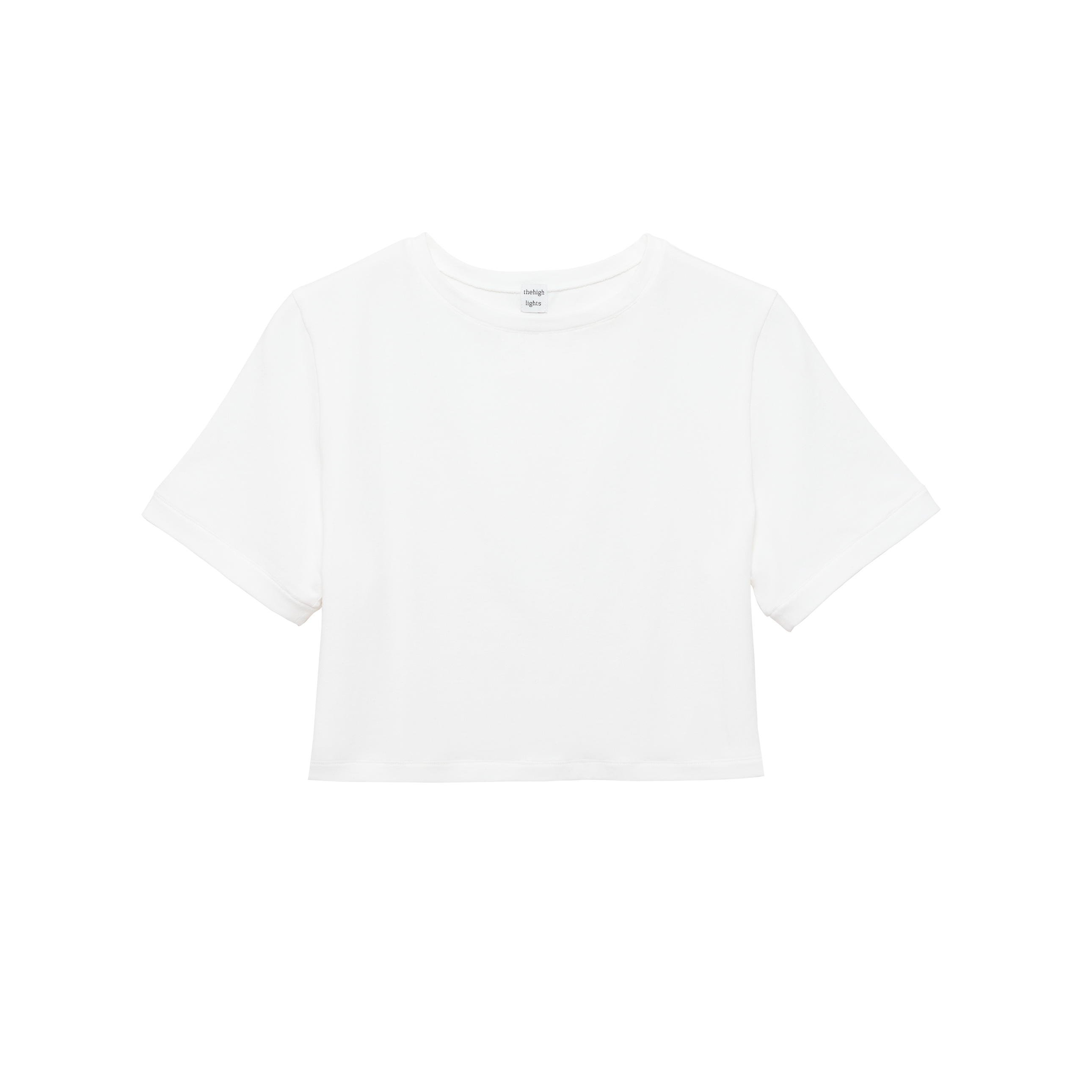 cropped 'compact tee' white