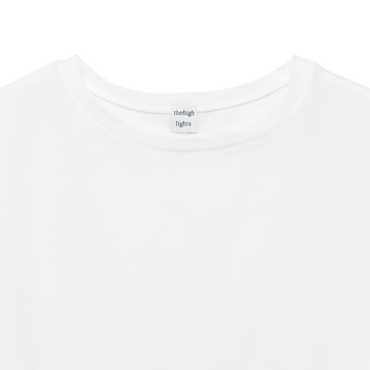 cropped 'compact tee' white
