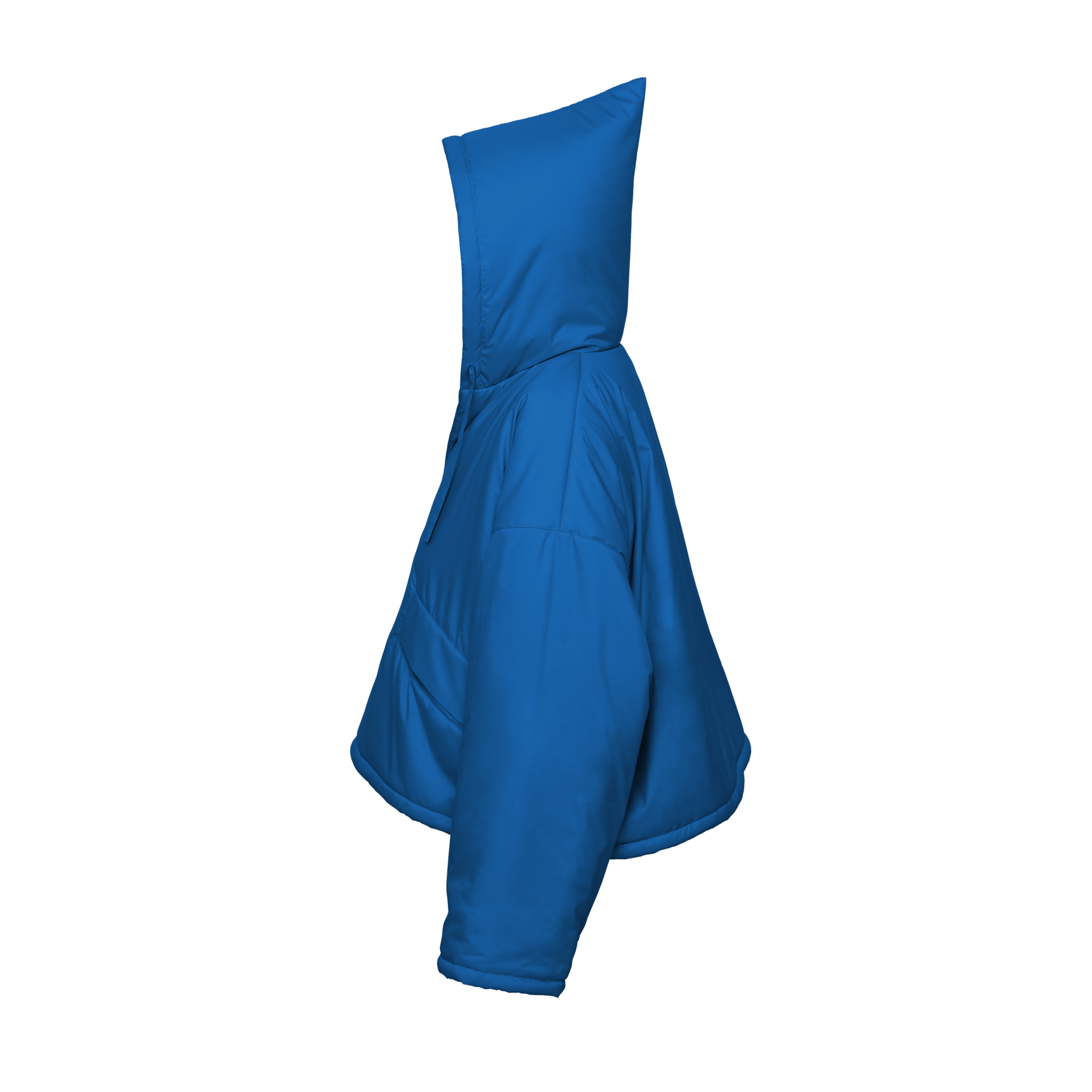 cropped 'over' aqua blue