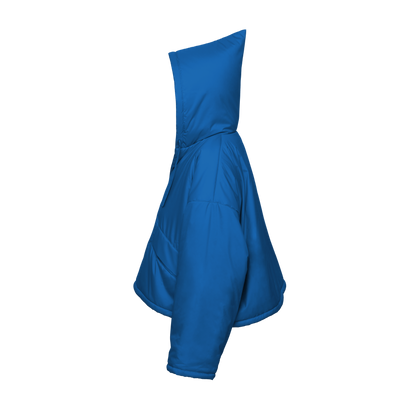 cropped 'over' aqua blue