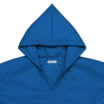 cropped 'over' aqua blue