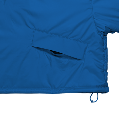 cropped 'over' aqua blue