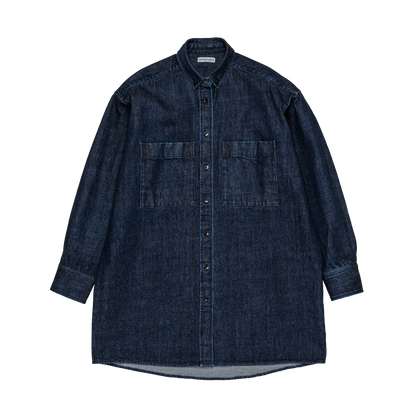 denim 'shirt-jacket' indigo denim