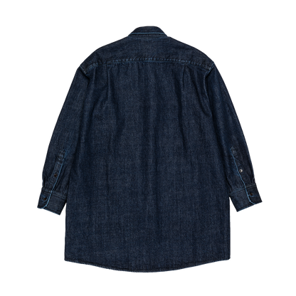 denim 'shirt-jacket' indigo denim