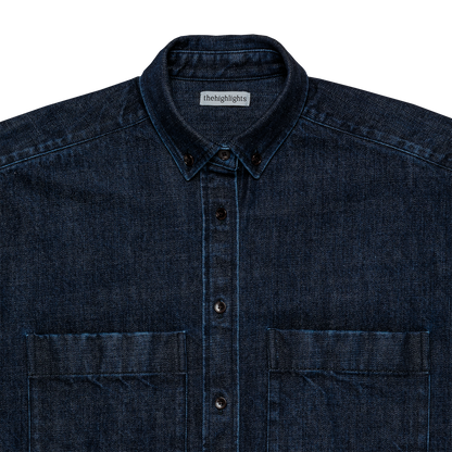 denim 'shirt-jacket' indigo denim