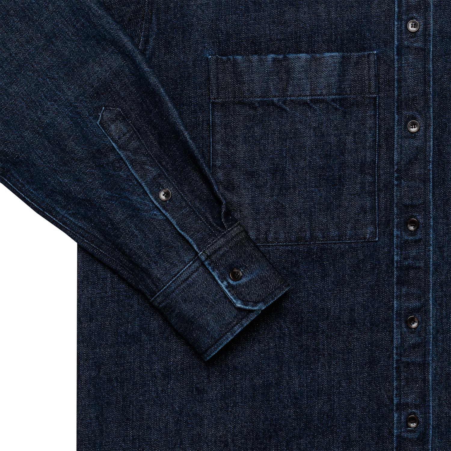 denim 'shirt-jacket' indigo denim
