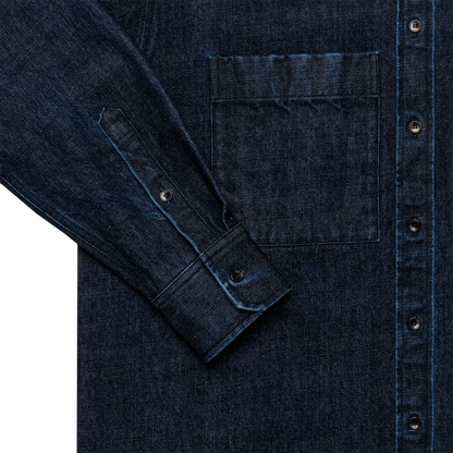 denim 'shirt-jacket' indigo denim