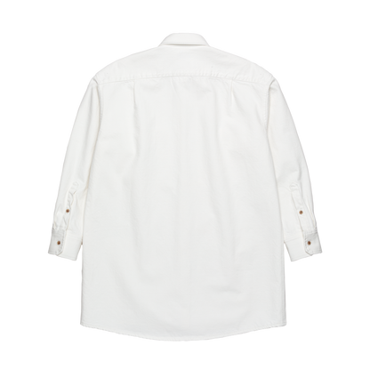 denim 'shirt-jacket' white denim