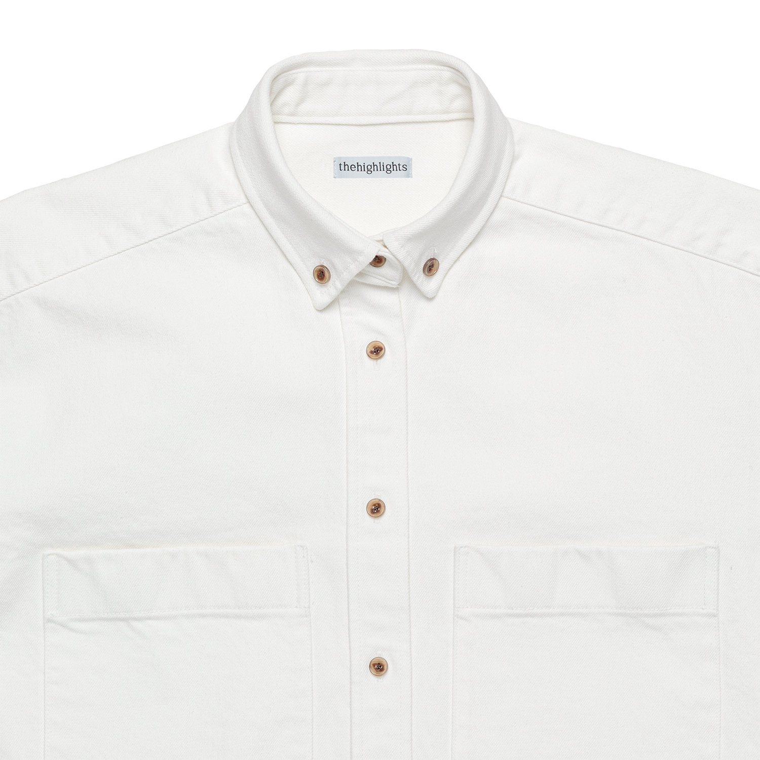 denim 'shirt-jacket' white denim