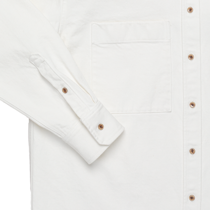 denim 'shirt-jacket' white denim