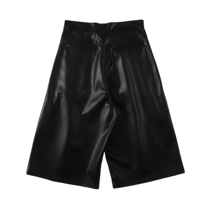 sleek leather 'drill' black