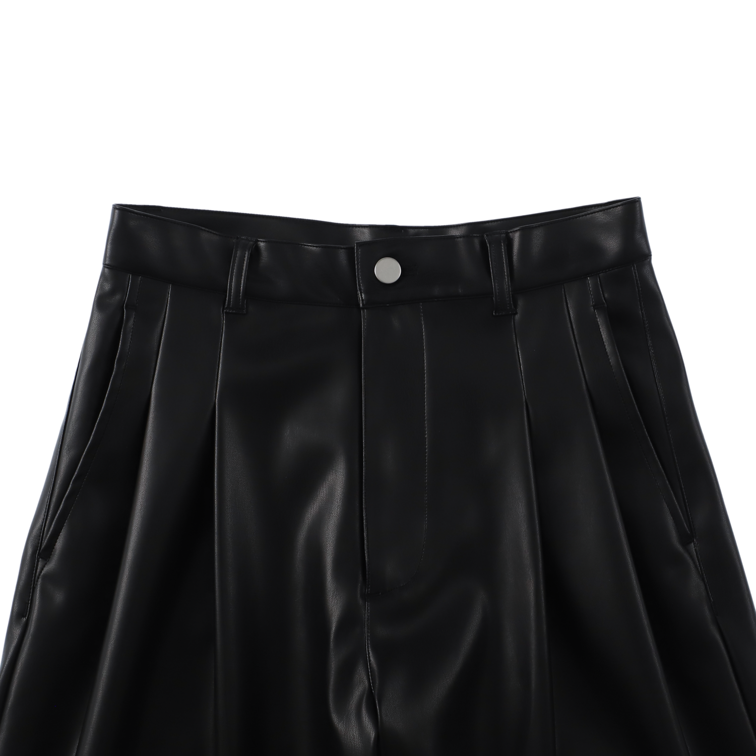 sleek leather 'drill' black