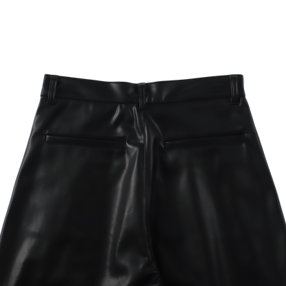 sleek leather 'drill' black