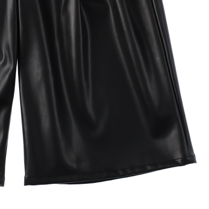 sleek leather 'drill' black