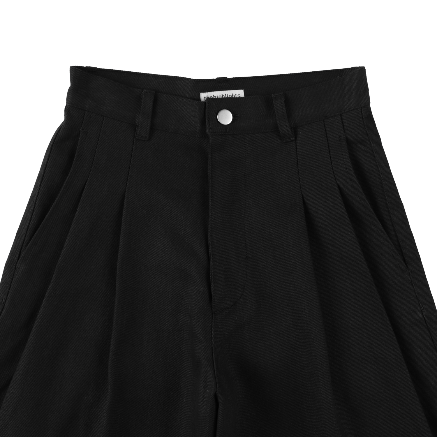 'drill' black denim