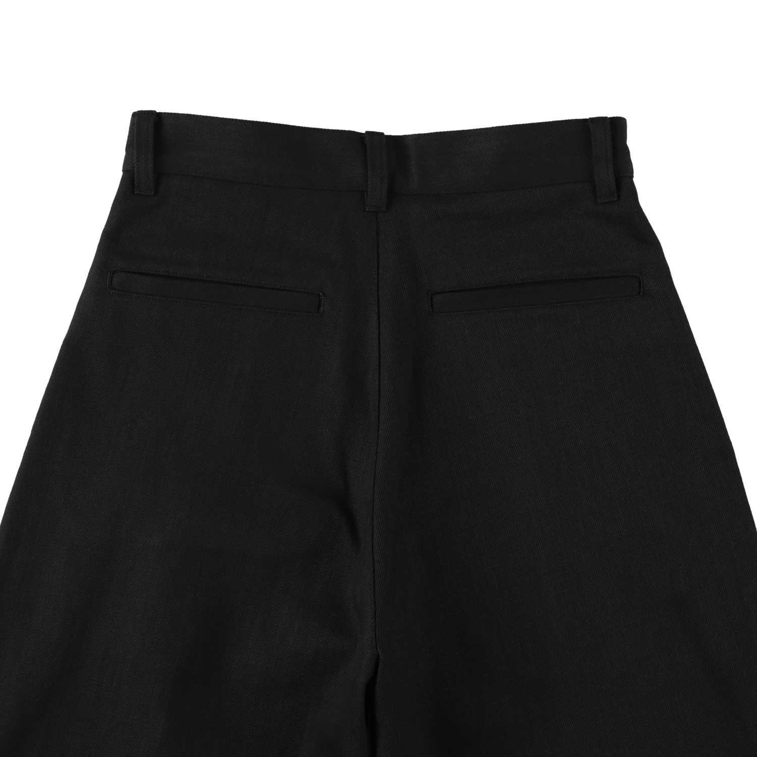 'drill' black denim