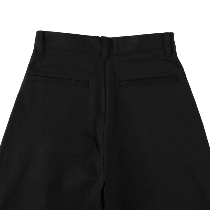 'drill' black denim
