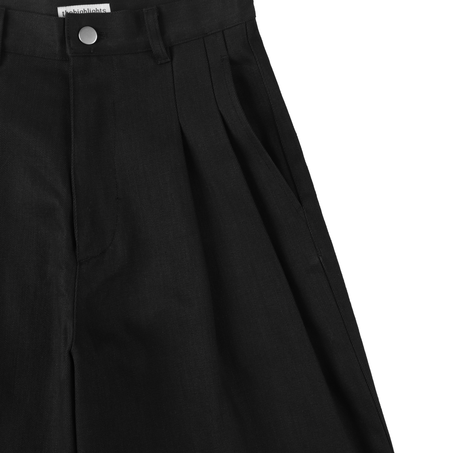 'drill' black denim