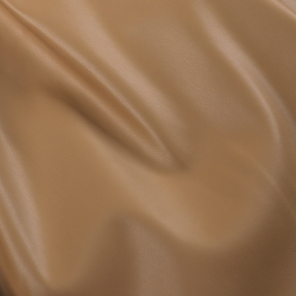 sleek leather 'drill' camel beige