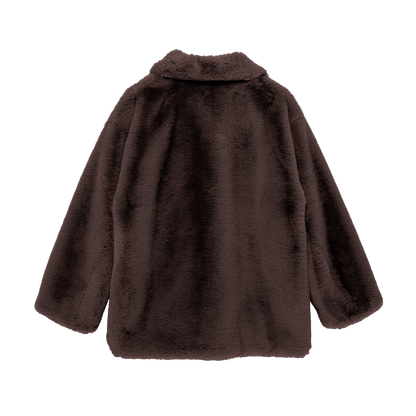 eco-fur 'half coat' brown