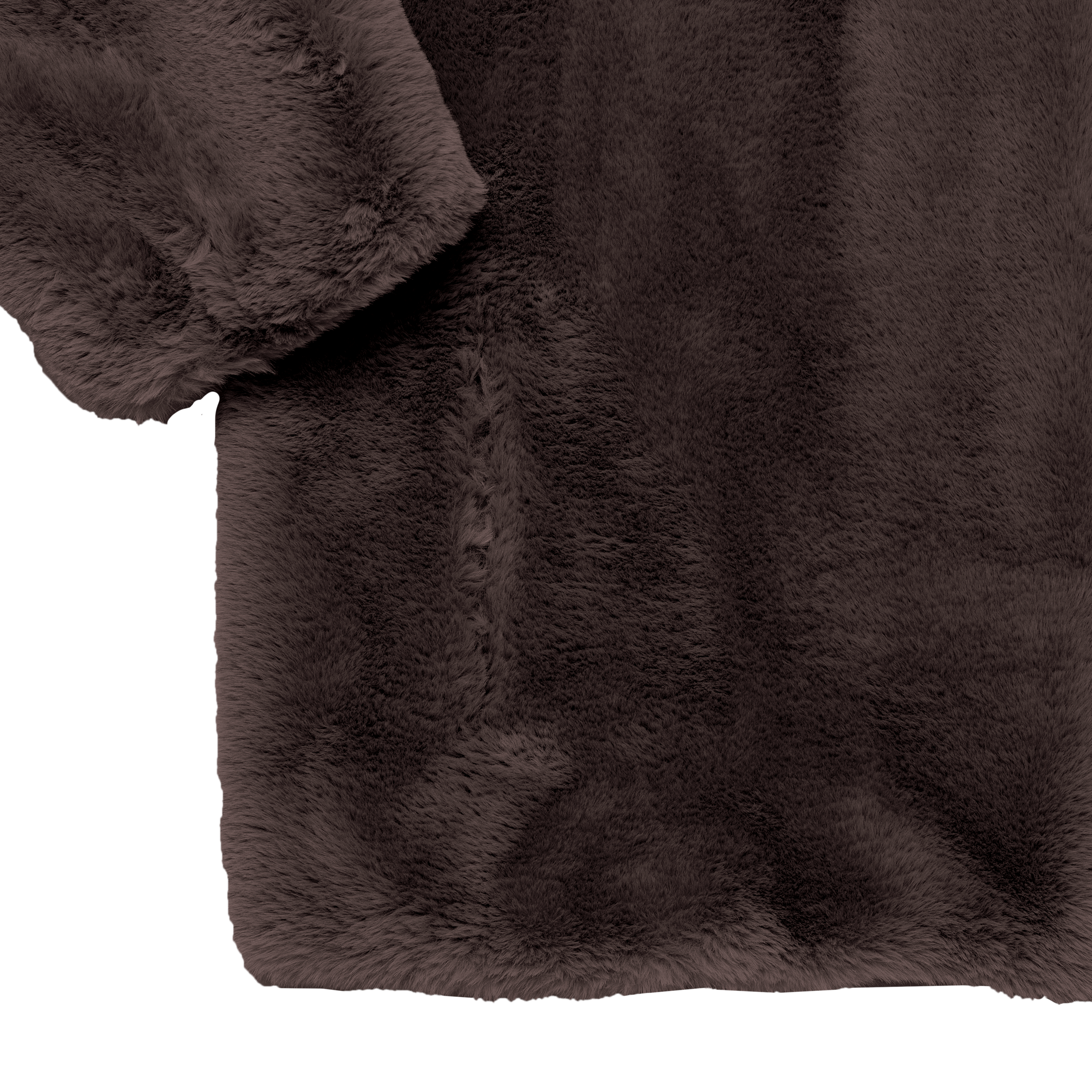 eco-fur 'half coat' brown