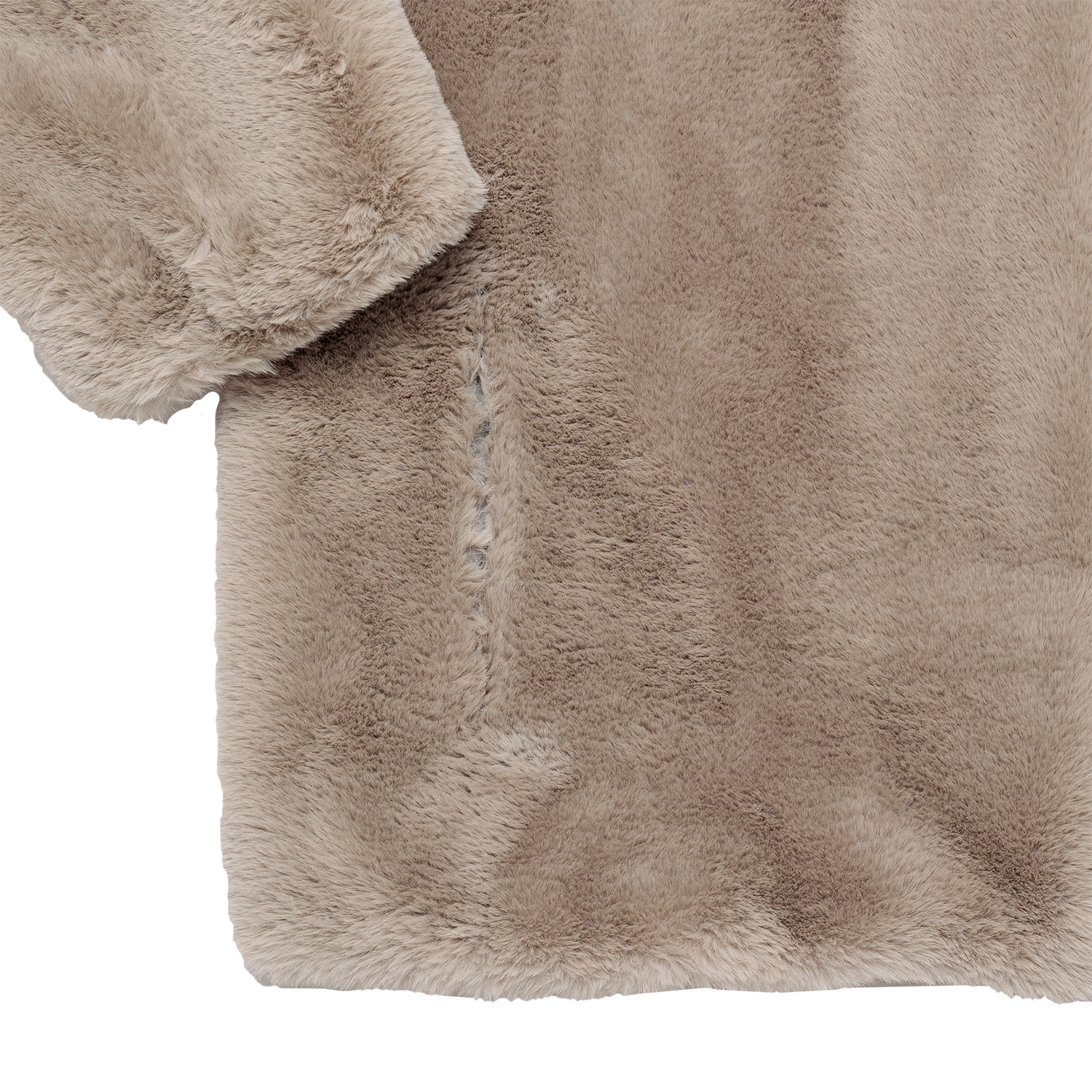 eco-fur 'half coat' few beige