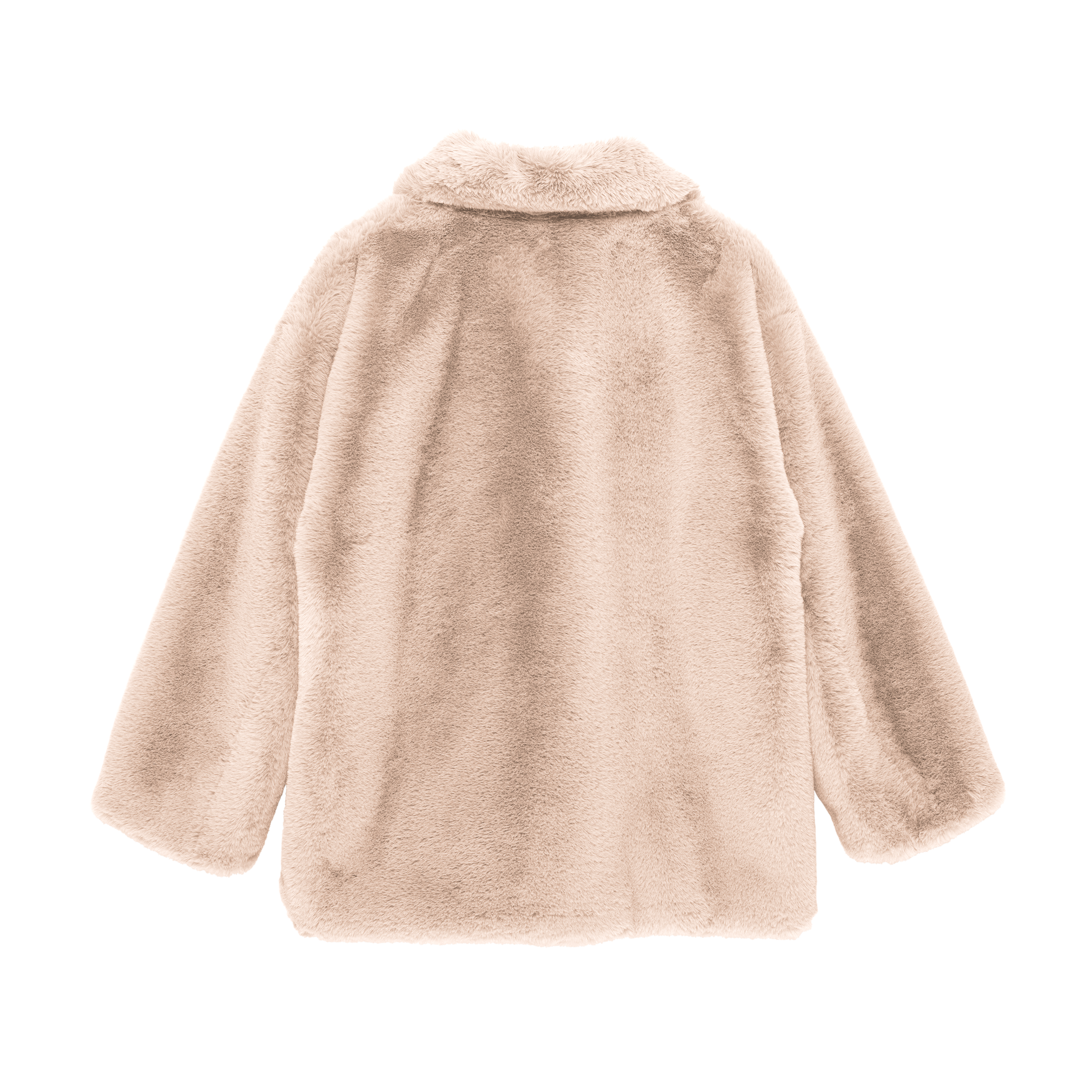 eco-fur 'half coat' ivory