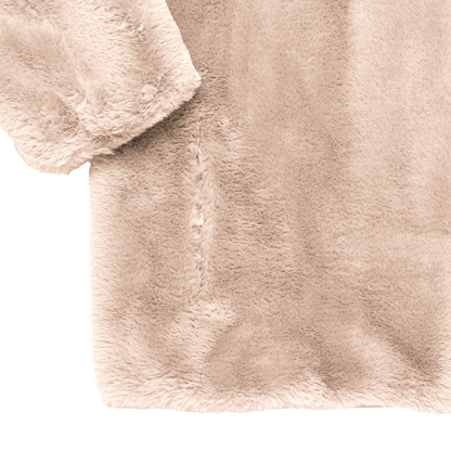 eco-fur 'half coat' ivory