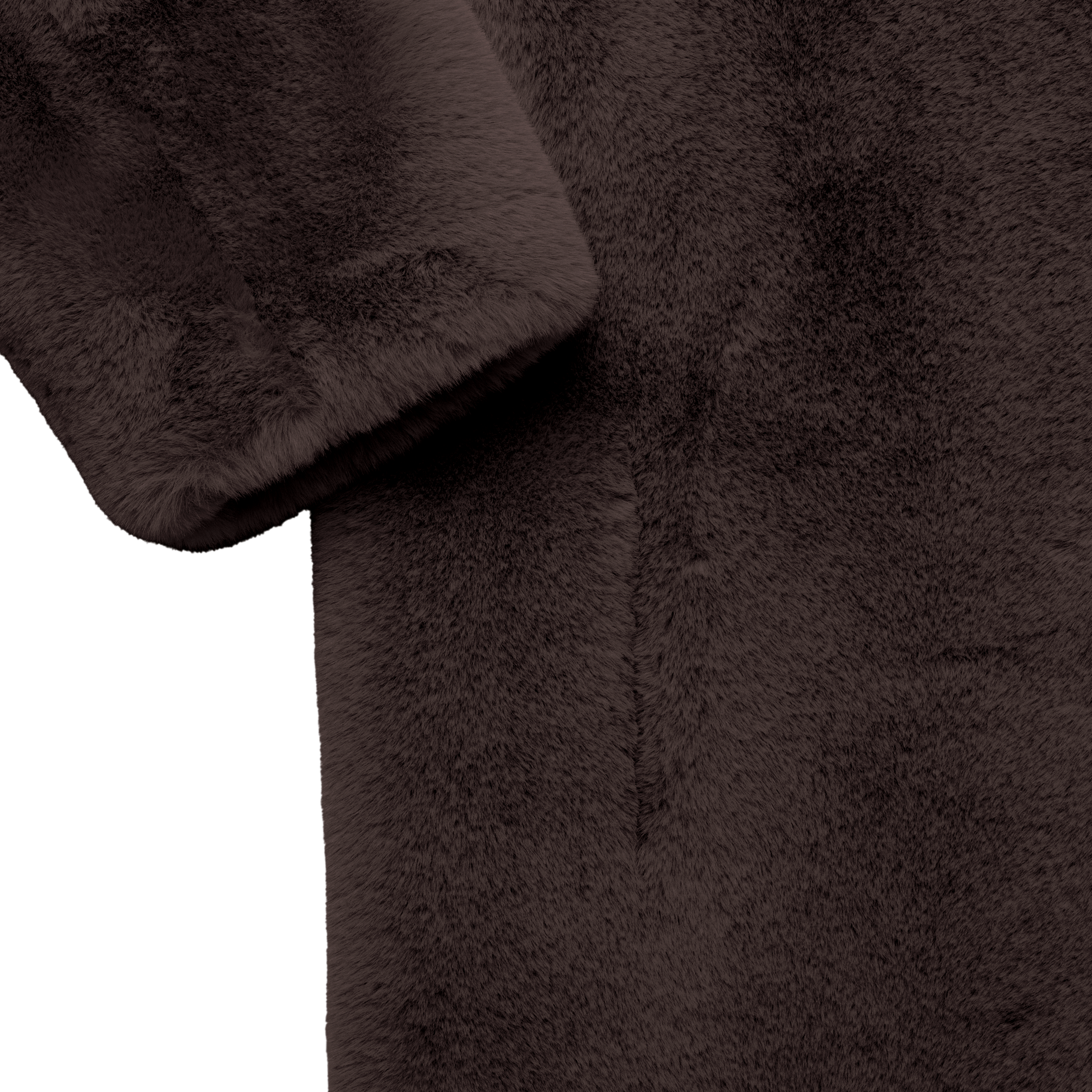 eco-fur 'long coat' brown