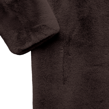 eco-fur 'long coat' brown