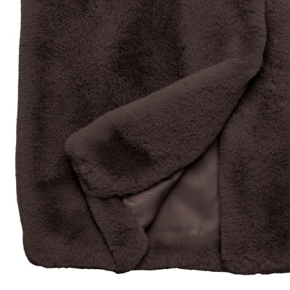 eco-fur 'long coat' brown