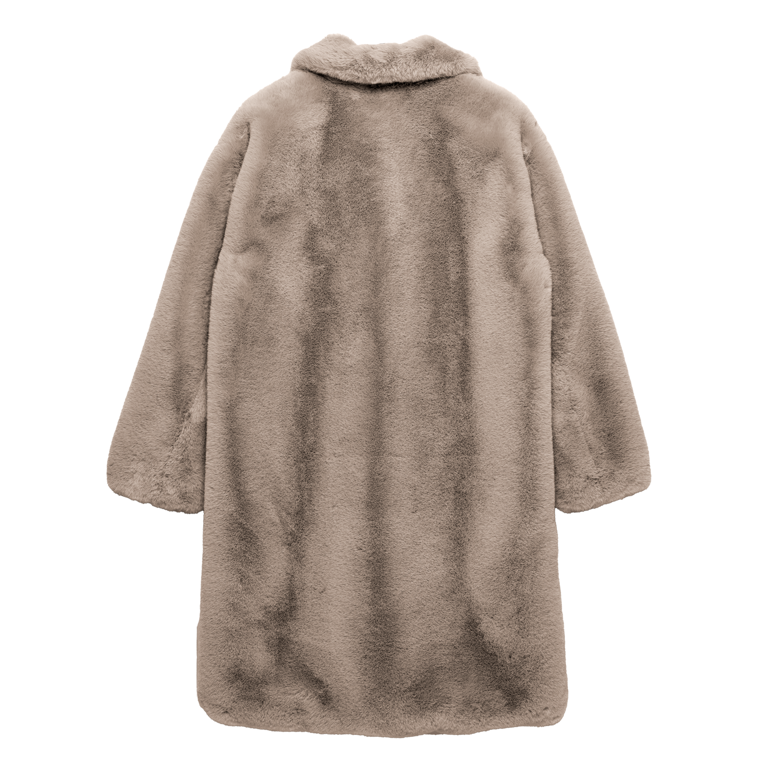 eco-fur 'long coat' few beige