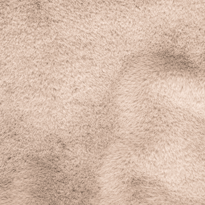 eco-fur 'long coat' ivory