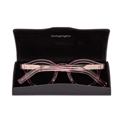 sunglasses 'peach' clear pink