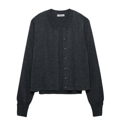 ‘knit’ ensemble charcoal gray
