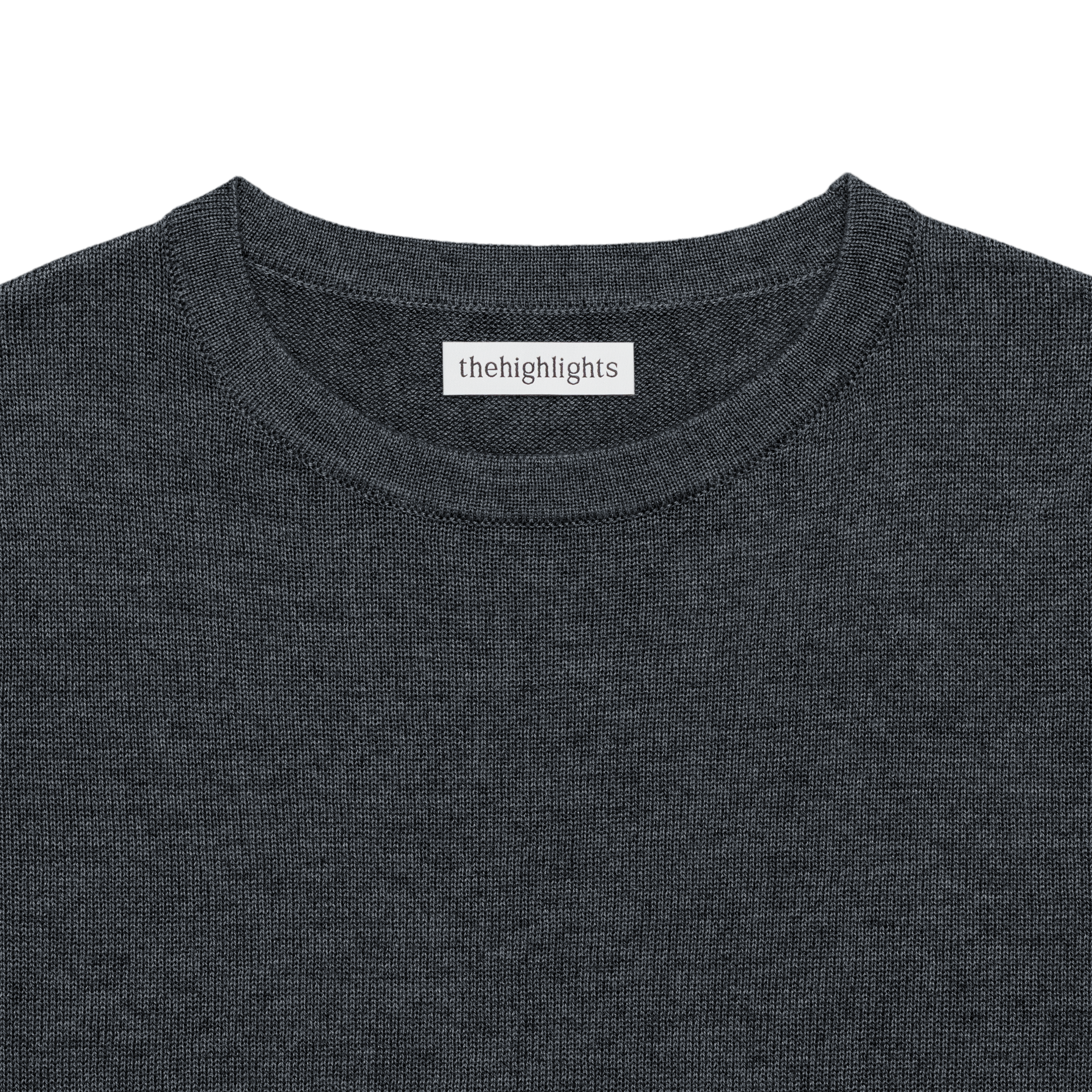 'knit' tee charcoal gray
