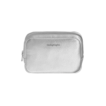 mini 'pouch' metallic silver